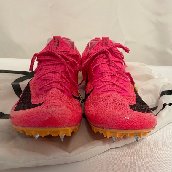 Nike Zoom Superfly Elite 2‎ Track Spikes Men's 9.5 Pink Black Sprint Racing Cle - Picture 6 of 9